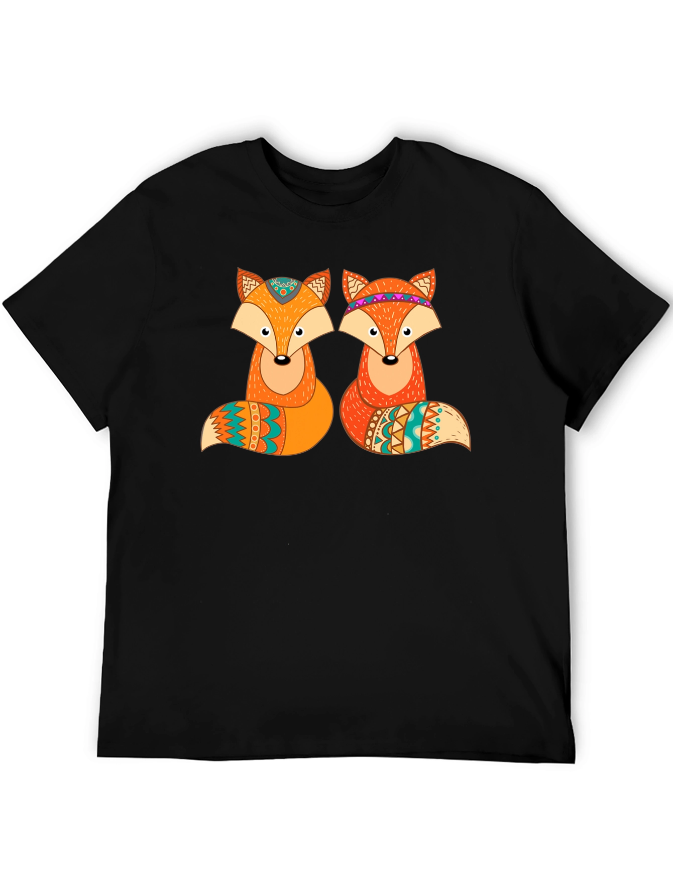 Fox Graphic Print Crew Neck T-Shirt