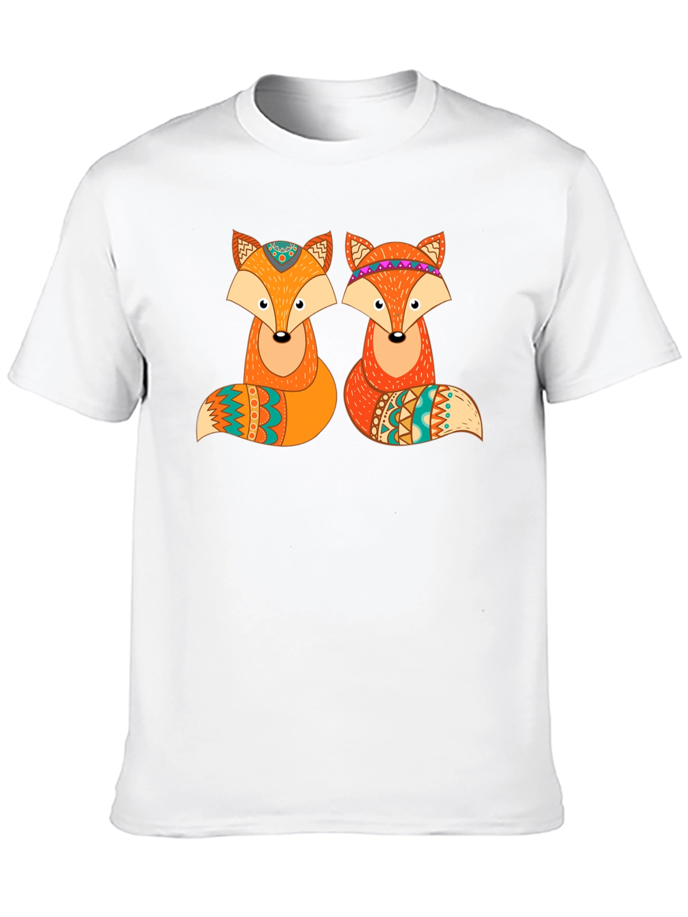 Fox Graphic Print Crew Neck T-Shirt