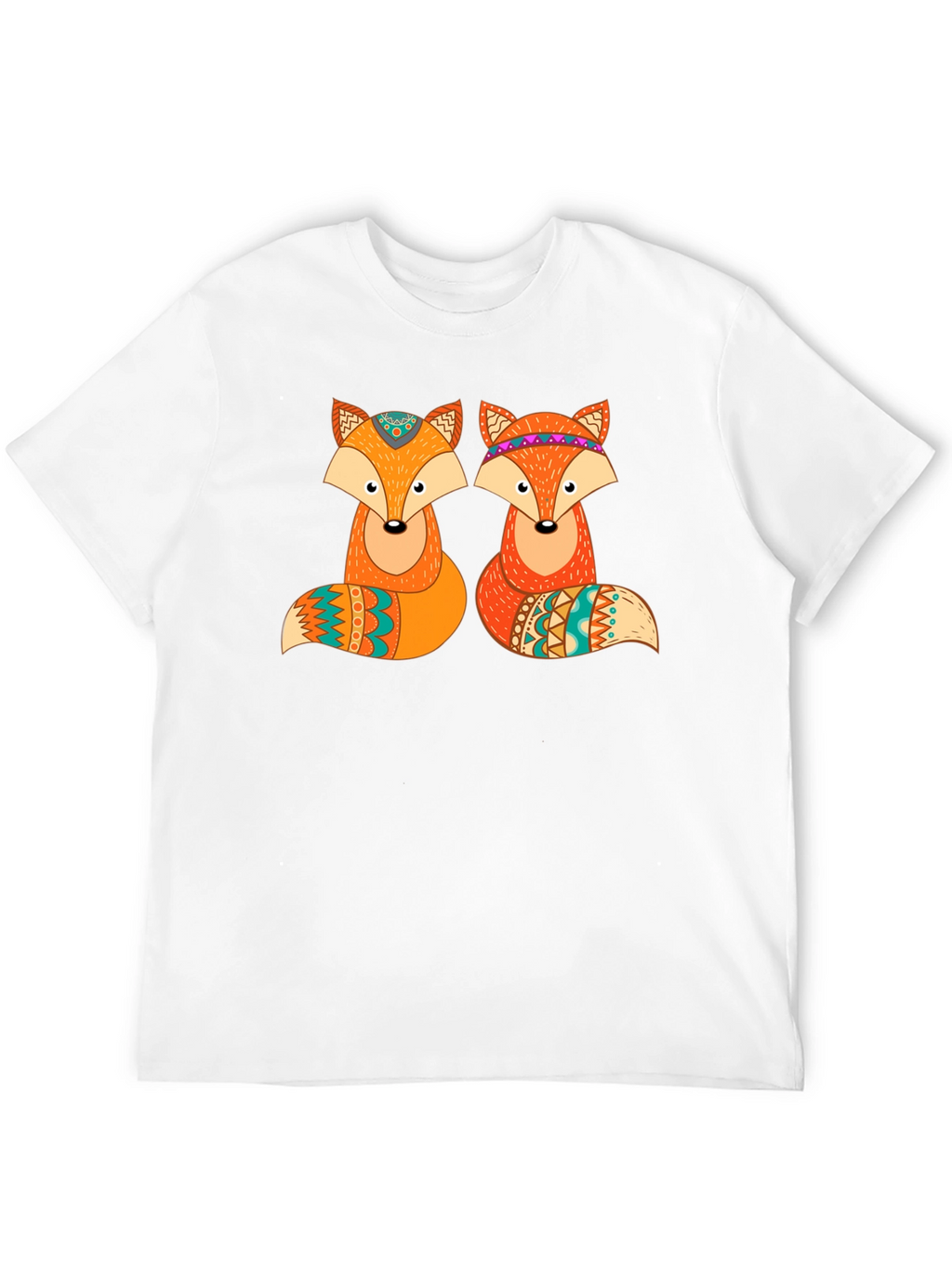 Fox Graphic Print Crew Neck T-Shirt
