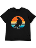 Retro Platypus Sunset T-Shirt - Black