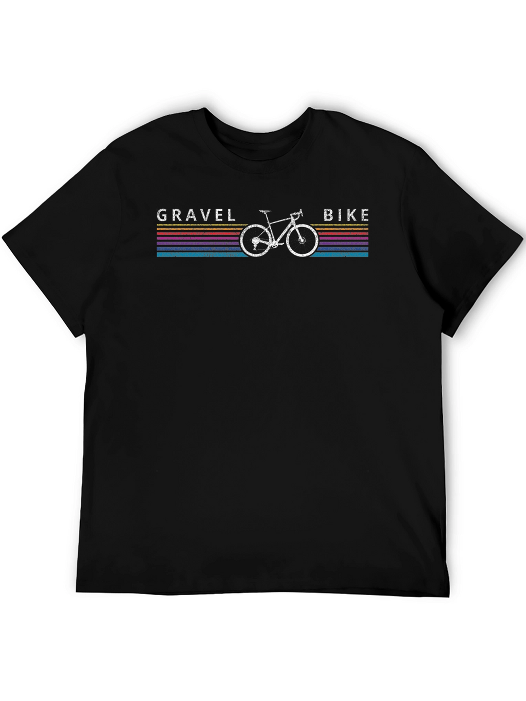 Gravel Bike Retro T-Shirt - Cycling Adventure Tee