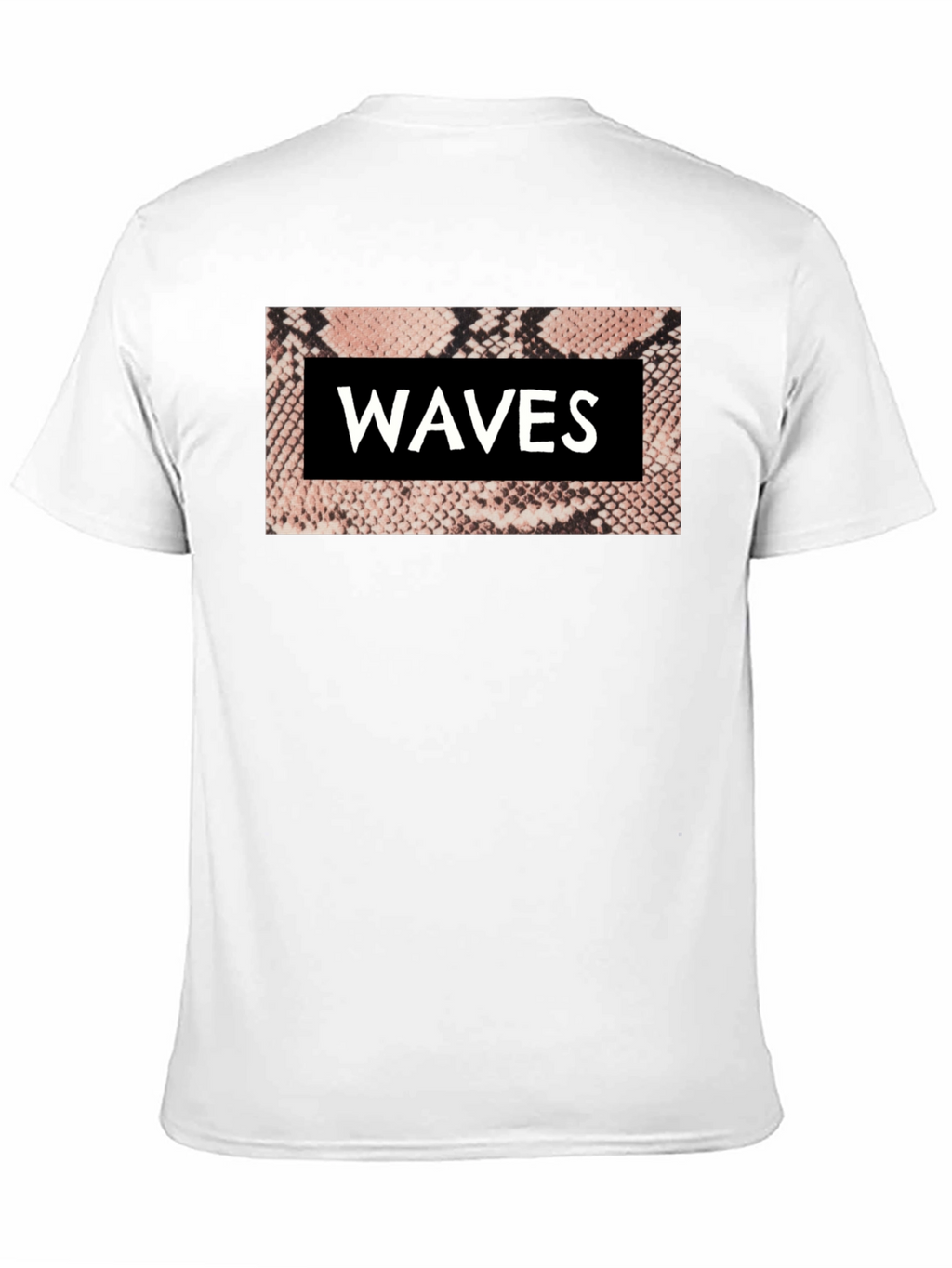 Waves Snake Print Graphic Tee - Black