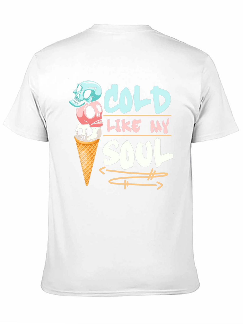 Cold Like My Soul Skull Ice Cream T-Shirt