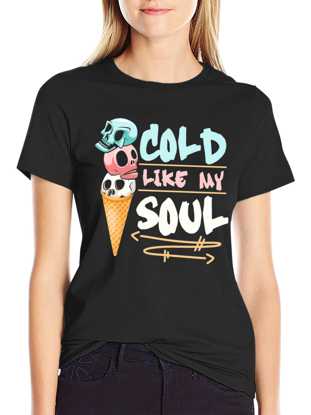 Cold Like My Soul Skull Ice Cream T-Shirt