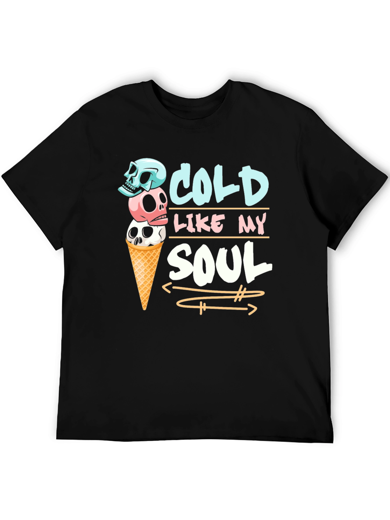 Cold Like My Soul Skull Ice Cream T-Shirt