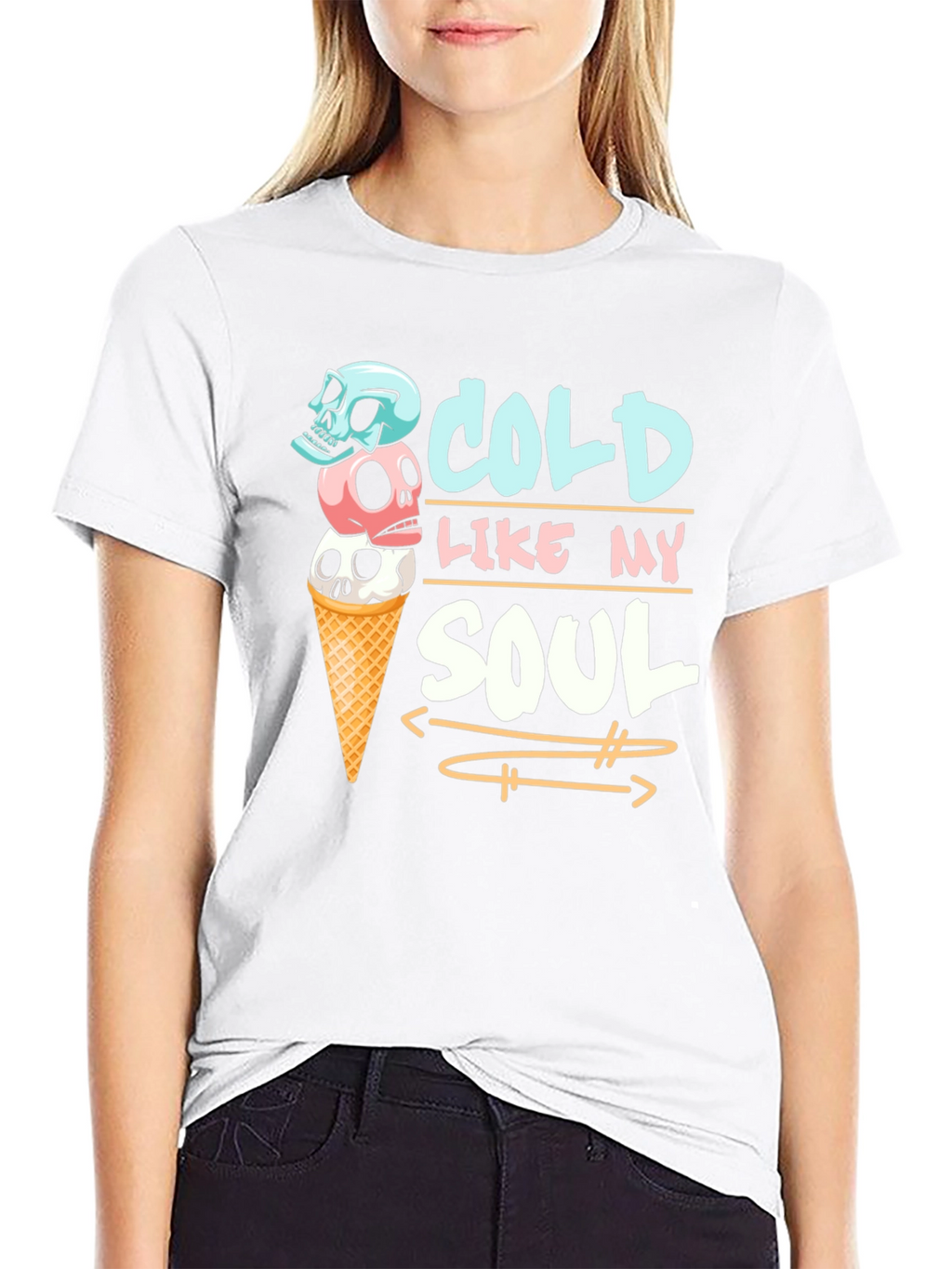 Cold Like My Soul Skull Ice Cream T-Shirt