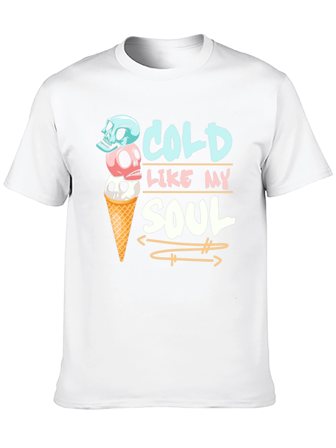 Cold Like My Soul Skull Ice Cream T-Shirt