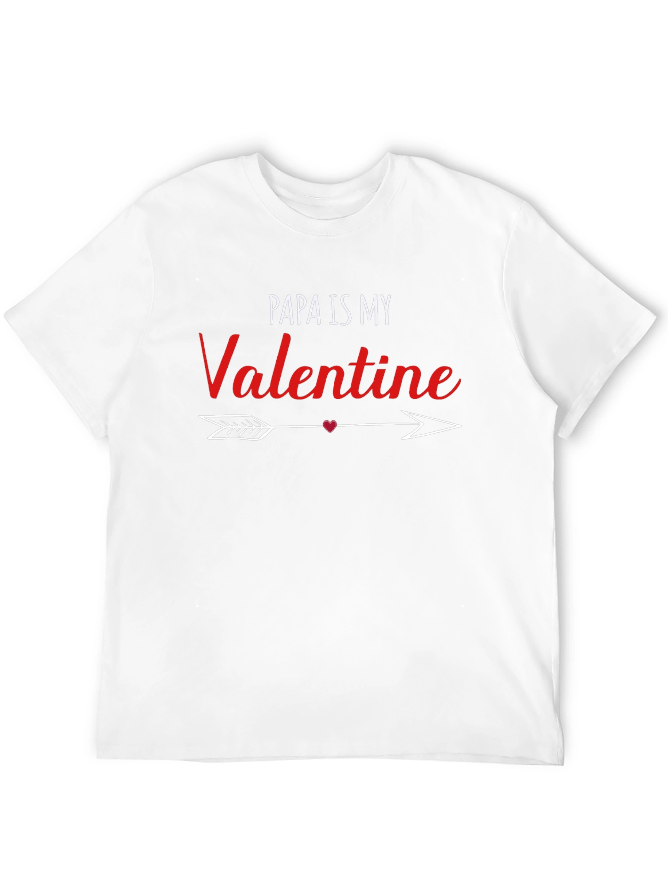 Papa Is My Valentine T-Shirt - Black Graphic Tee