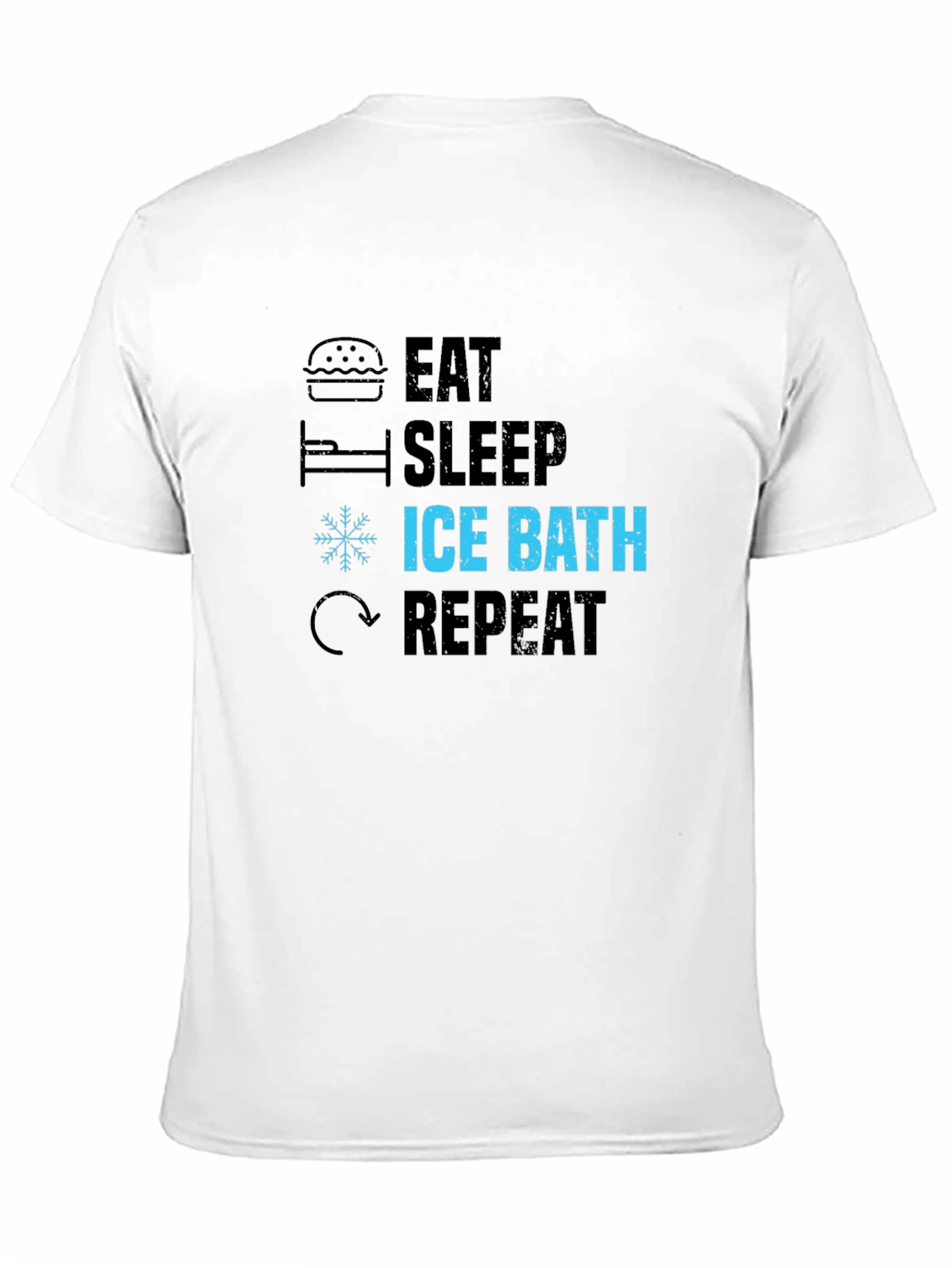 Eat Sleep Ice Bath Repeat Black T-Shirt
