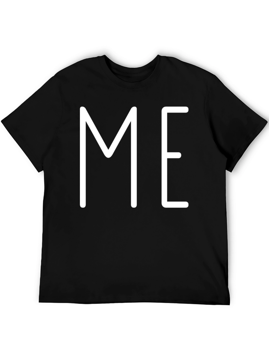Minimalist ME Graphic Print Black T-Shirt
