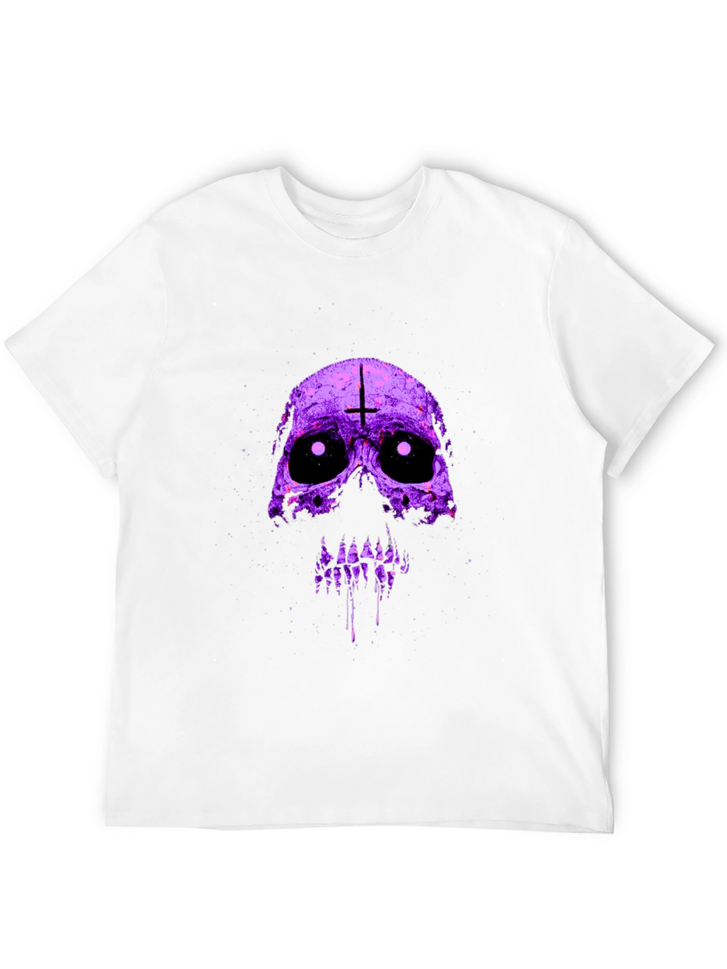 Purple Skull Graphic T-Shirt