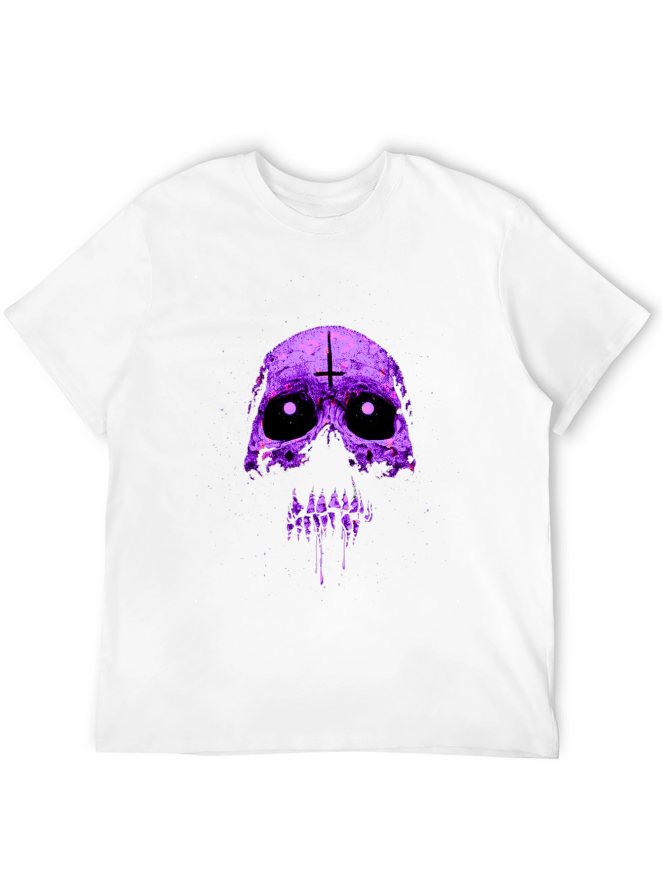 Purple Skull Graphic T-Shirt