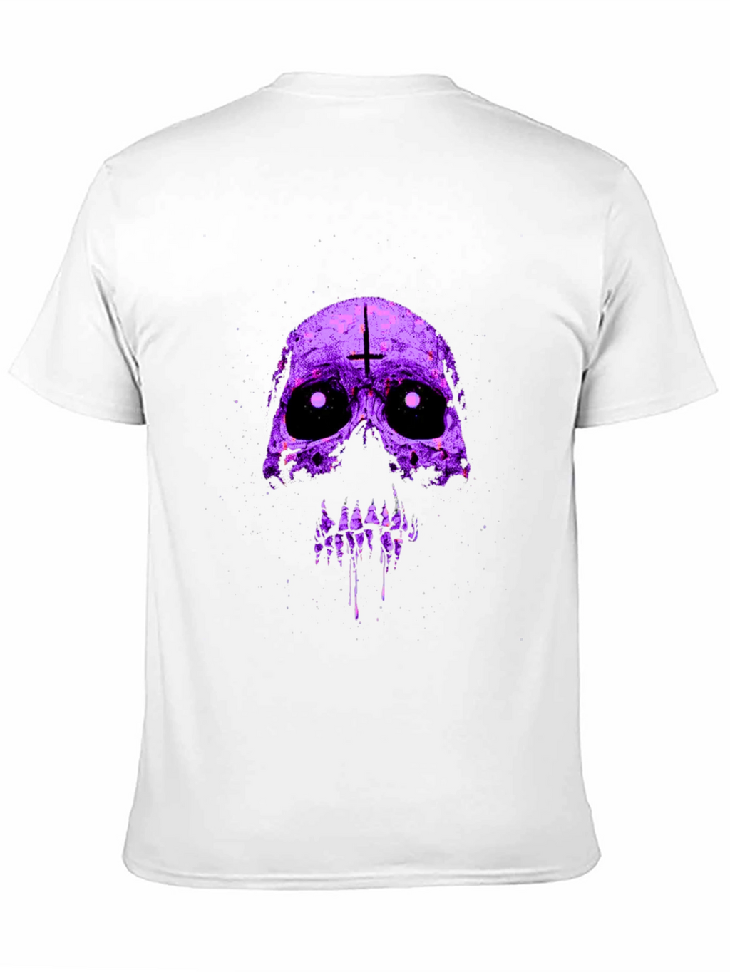 Purple Skull Graphic T-Shirt