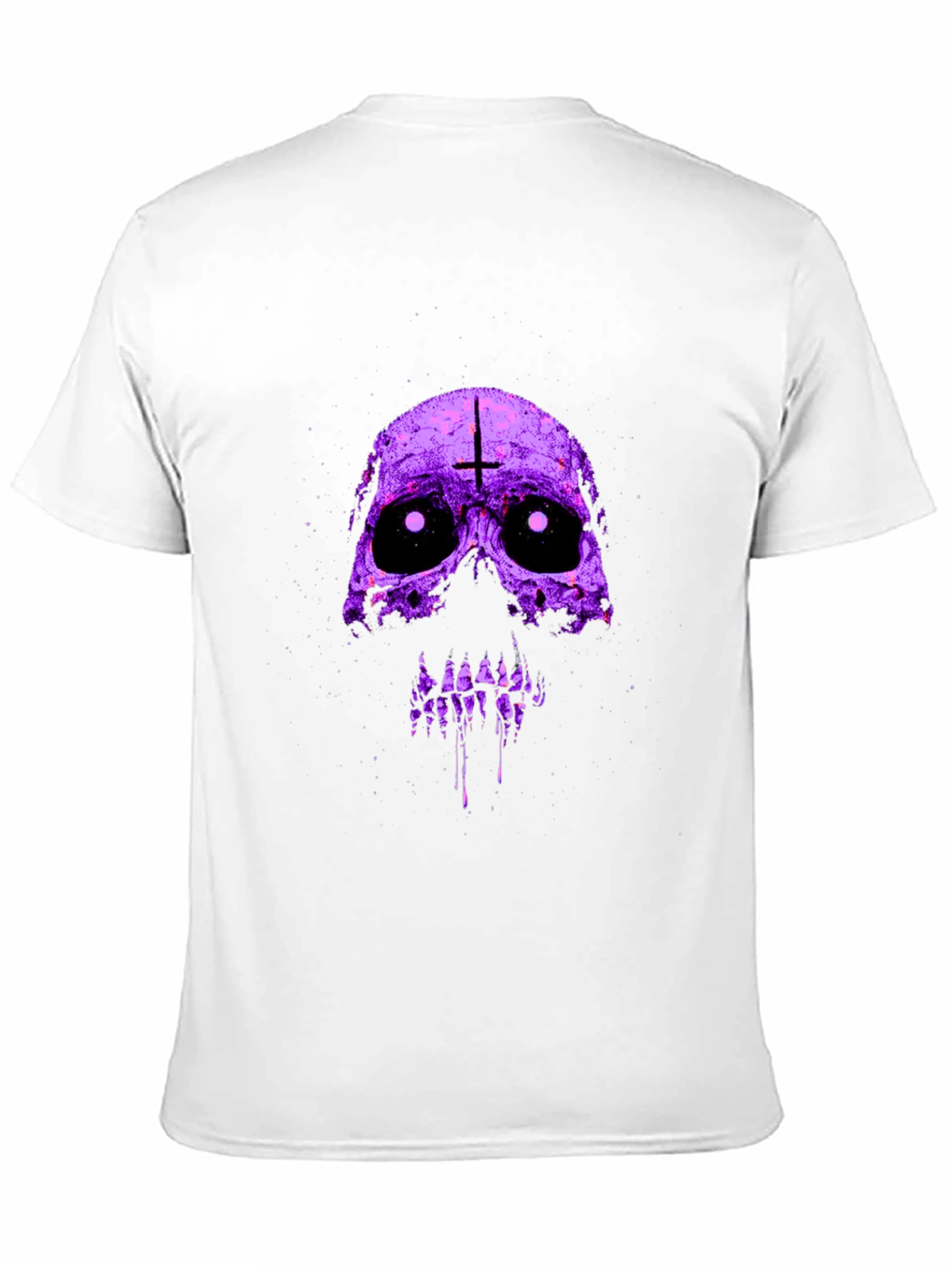 Purple Skull Graphic T-Shirt