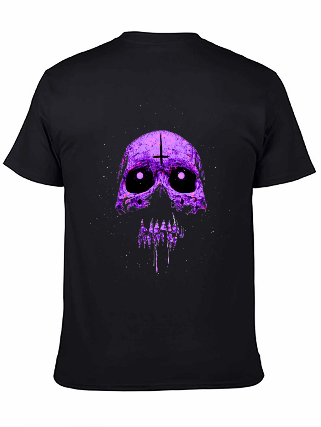 Purple Skull Graphic T-Shirt