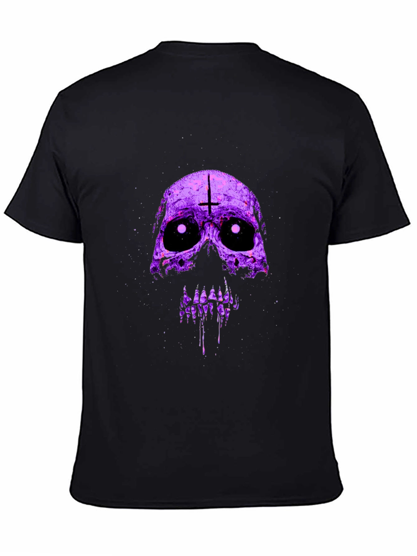 Purple Skull Graphic T-Shirt