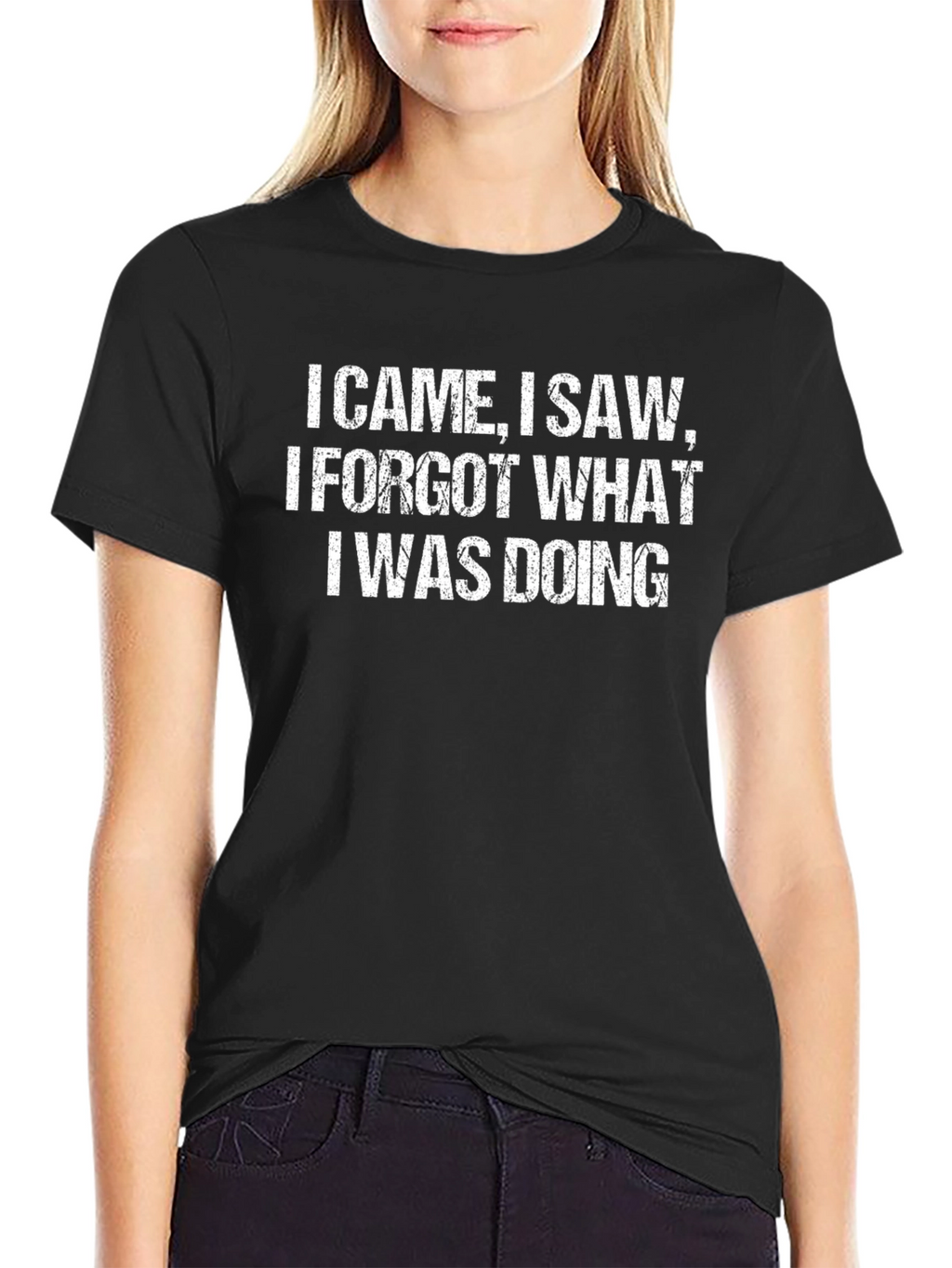 Funny I Came I Saw Mens Black Graphic T-Shirt