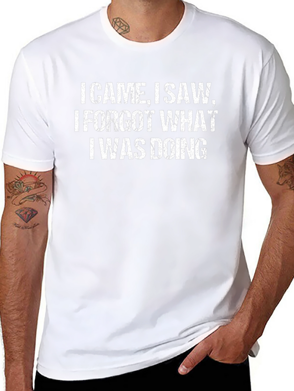 Funny I Came I Saw Mens Black Graphic T-Shirt