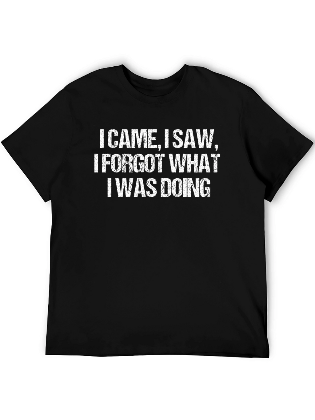 Funny I Came I Saw Mens Black Graphic T-Shirt