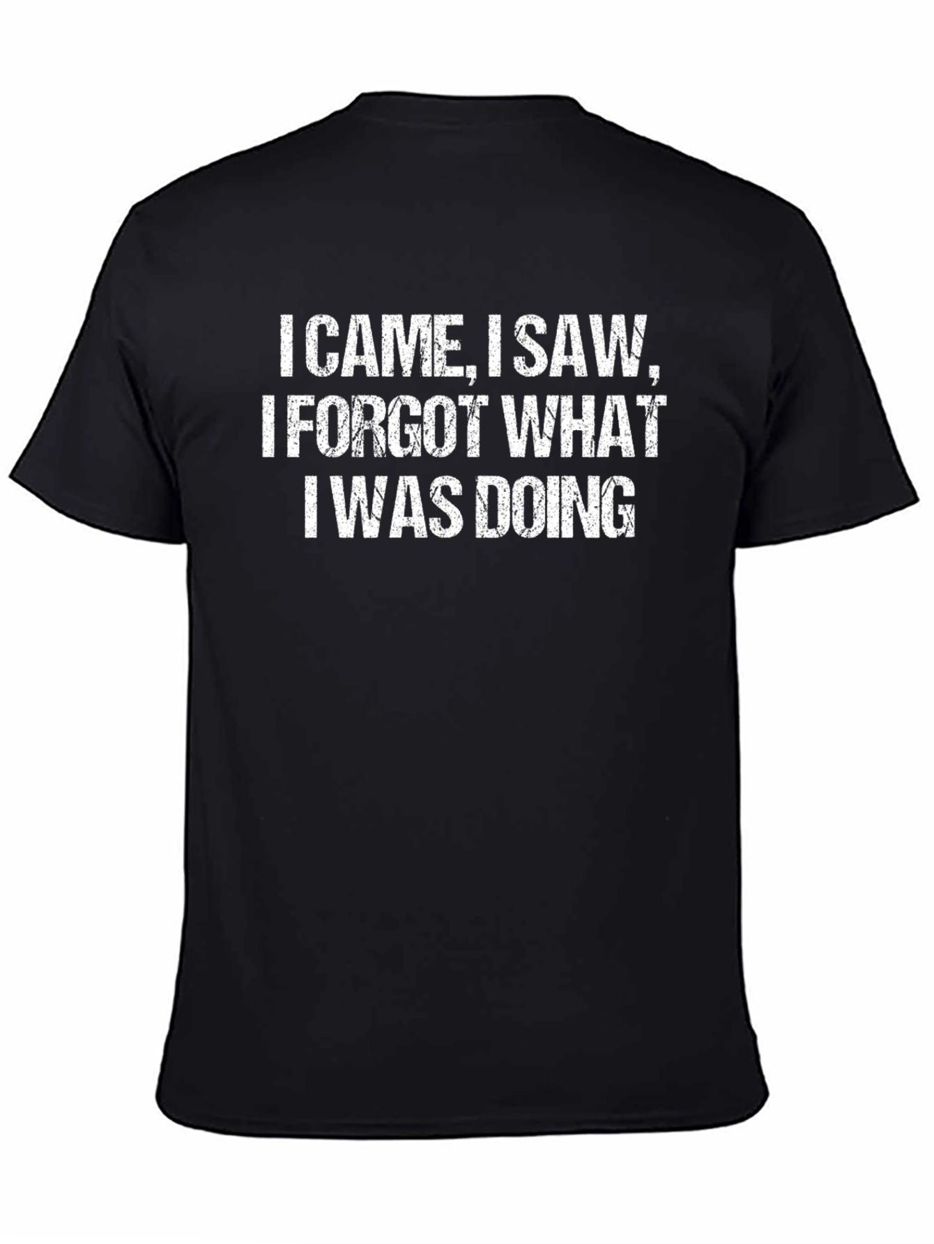 Funny I Came I Saw Mens Black Graphic T-Shirt