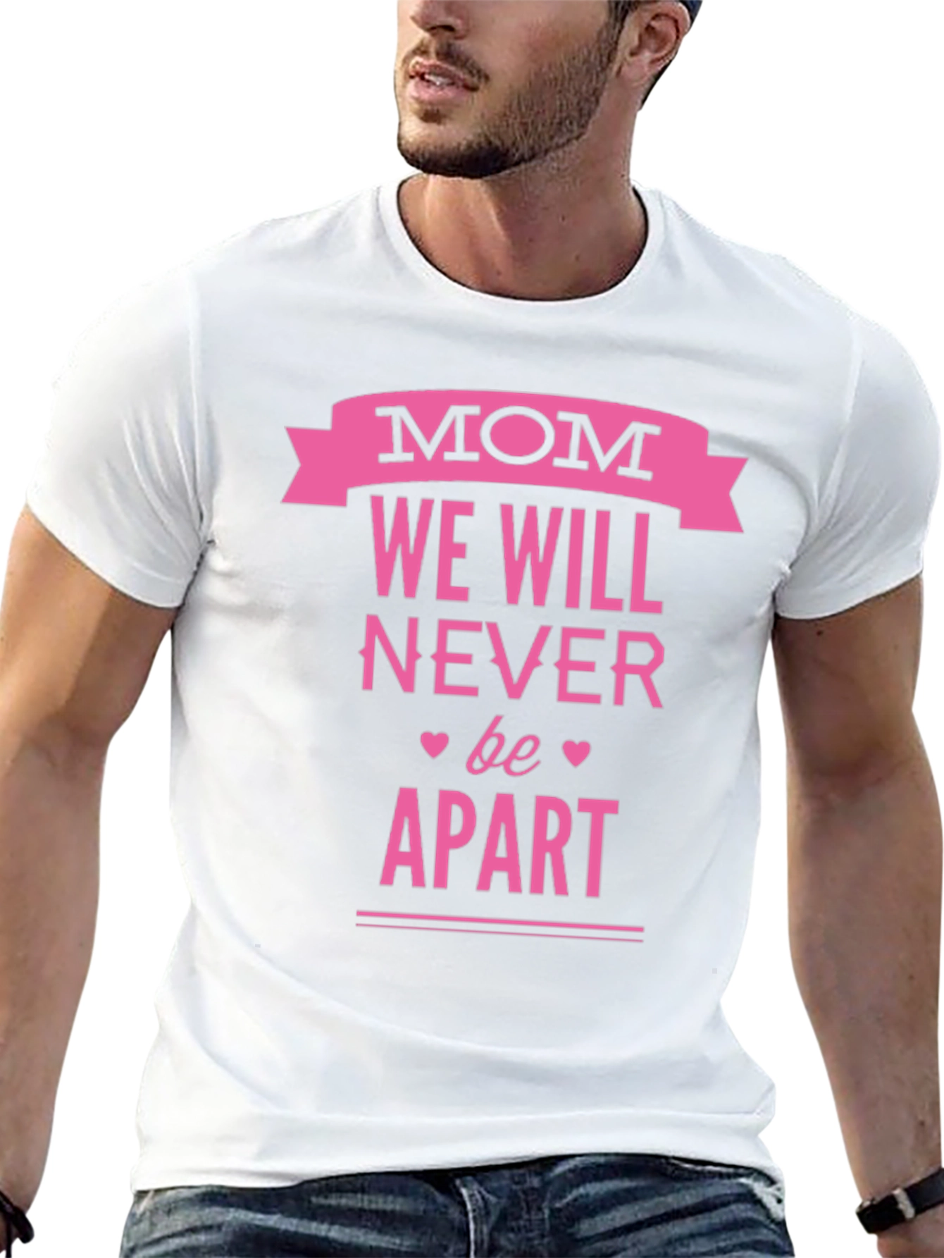 Mom We Will Never Be Apart T-Shirt - Black