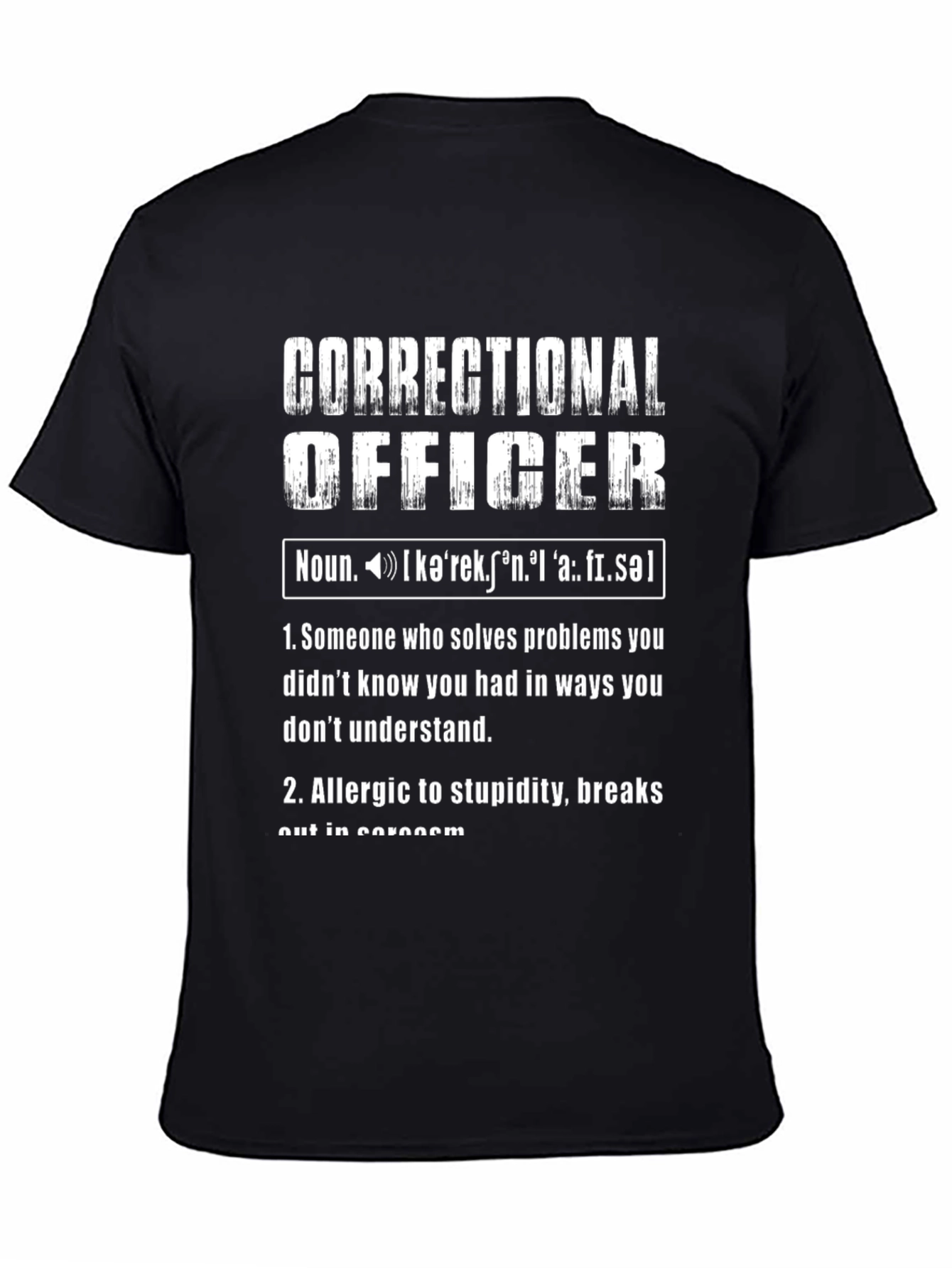 Correctional Officer Definition Graphic Tee
