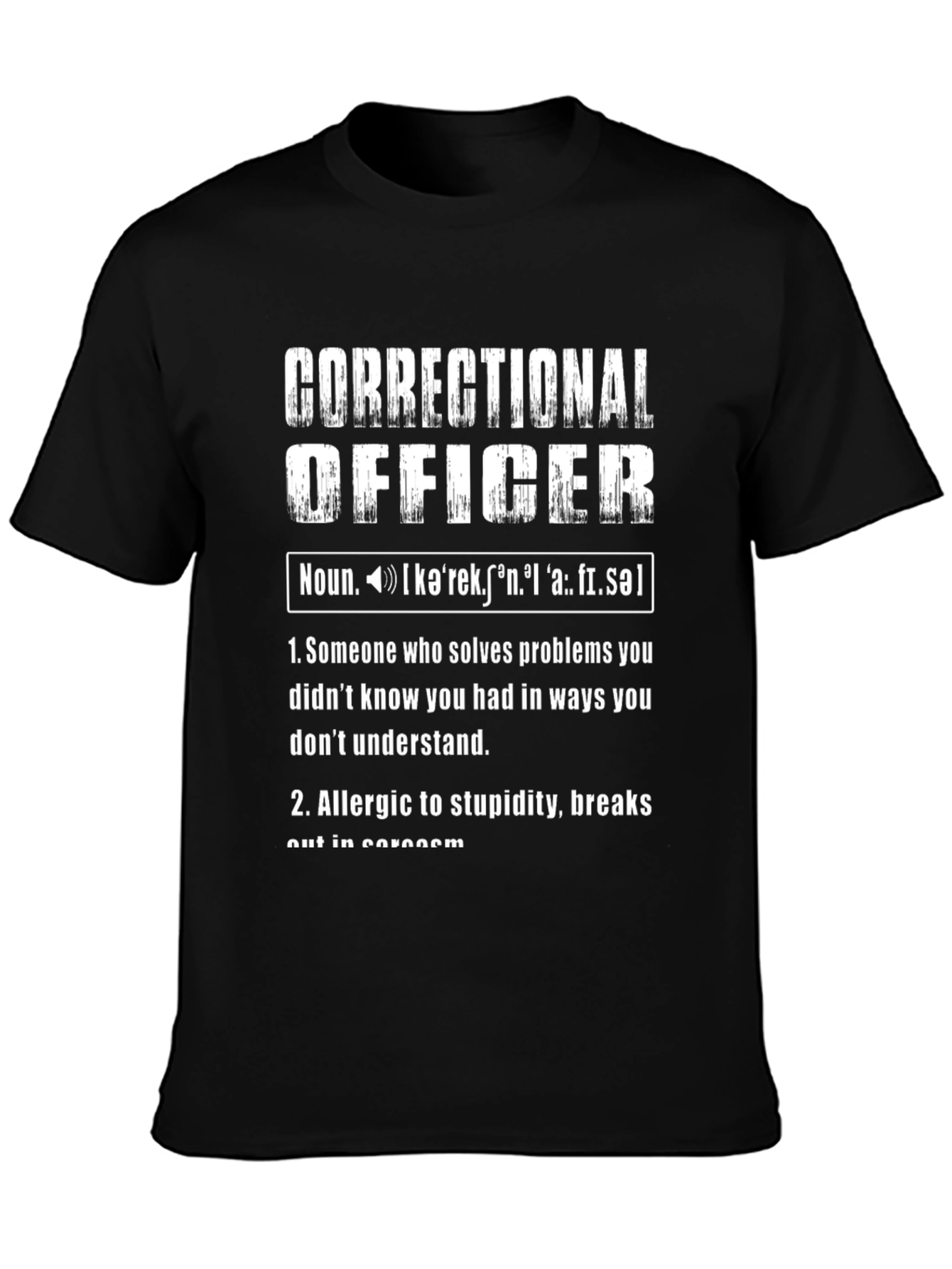 Correctional Officer Definition Graphic Tee