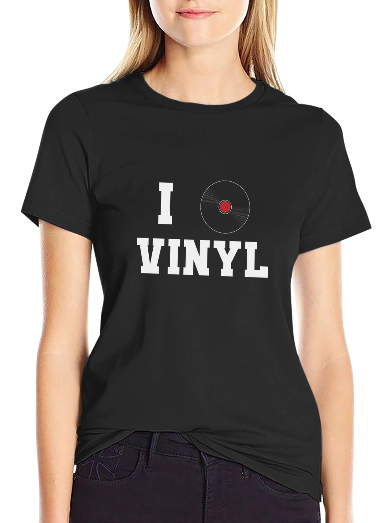 I Heart Vinyl Graphic Tee - Music Lovers T-Shirt