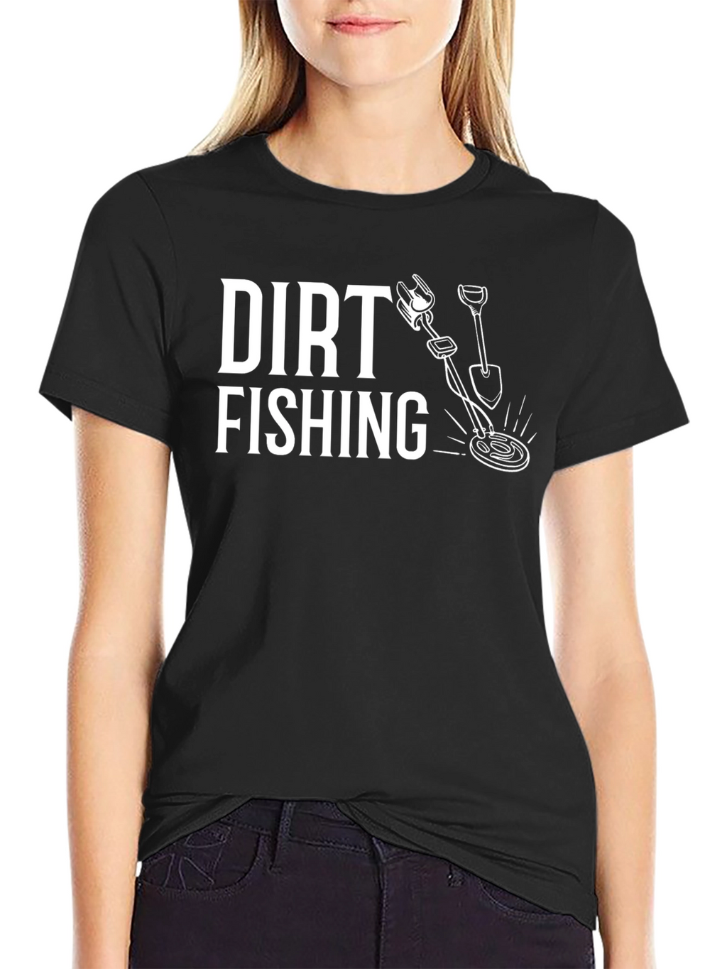 Dirt Fishing Graphic T-Shirt - Metal Detecting Hobby Tee