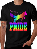Rainbow Pride Fox Graphic Tee - Black