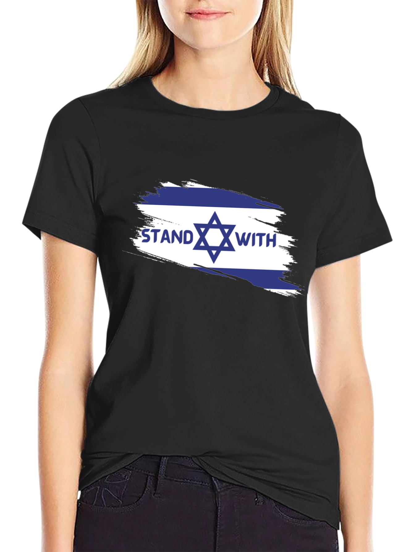 Stand With Israel T-Shirt - Mens Black Tee