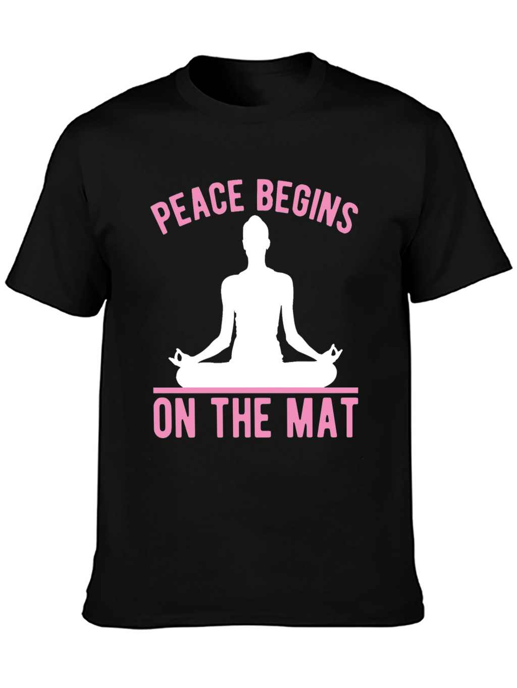 Peace Begins On The Mat Yoga Graphic T-Shirt