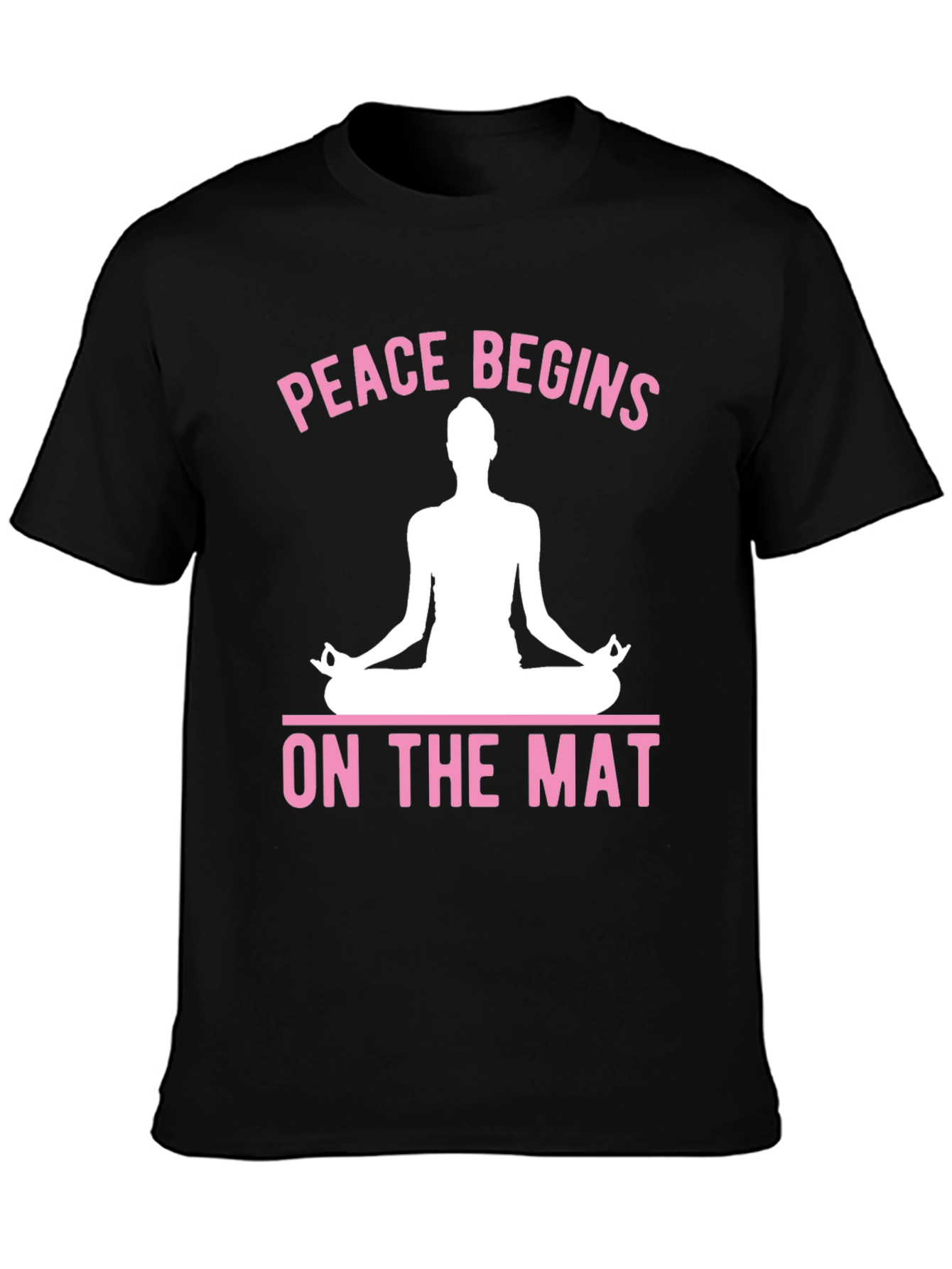 Peace Begins On The Mat Yoga Graphic T-Shirt