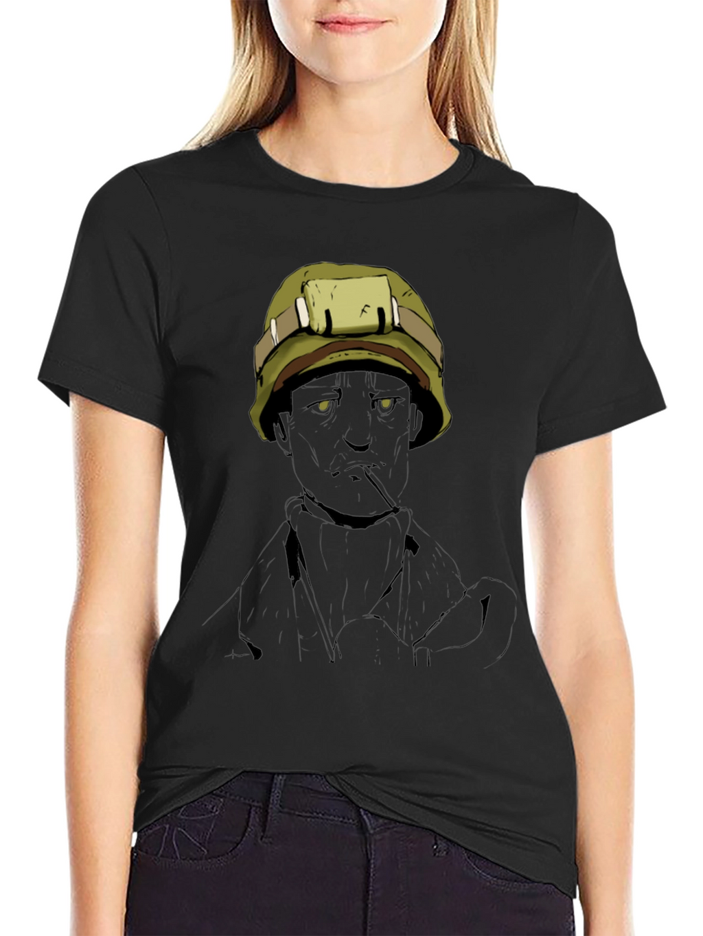 Graphic Tee: Vietnam Soldier Art T-Shirt