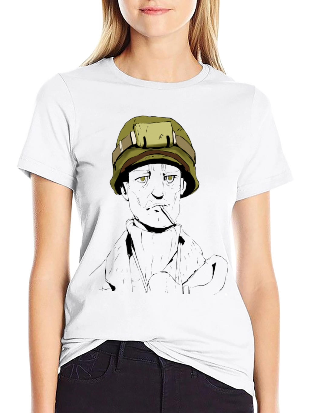 Graphic Tee: Vietnam Soldier Art T-Shirt