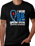 Diabetes Awareness Blue Ribbon T-Shirt