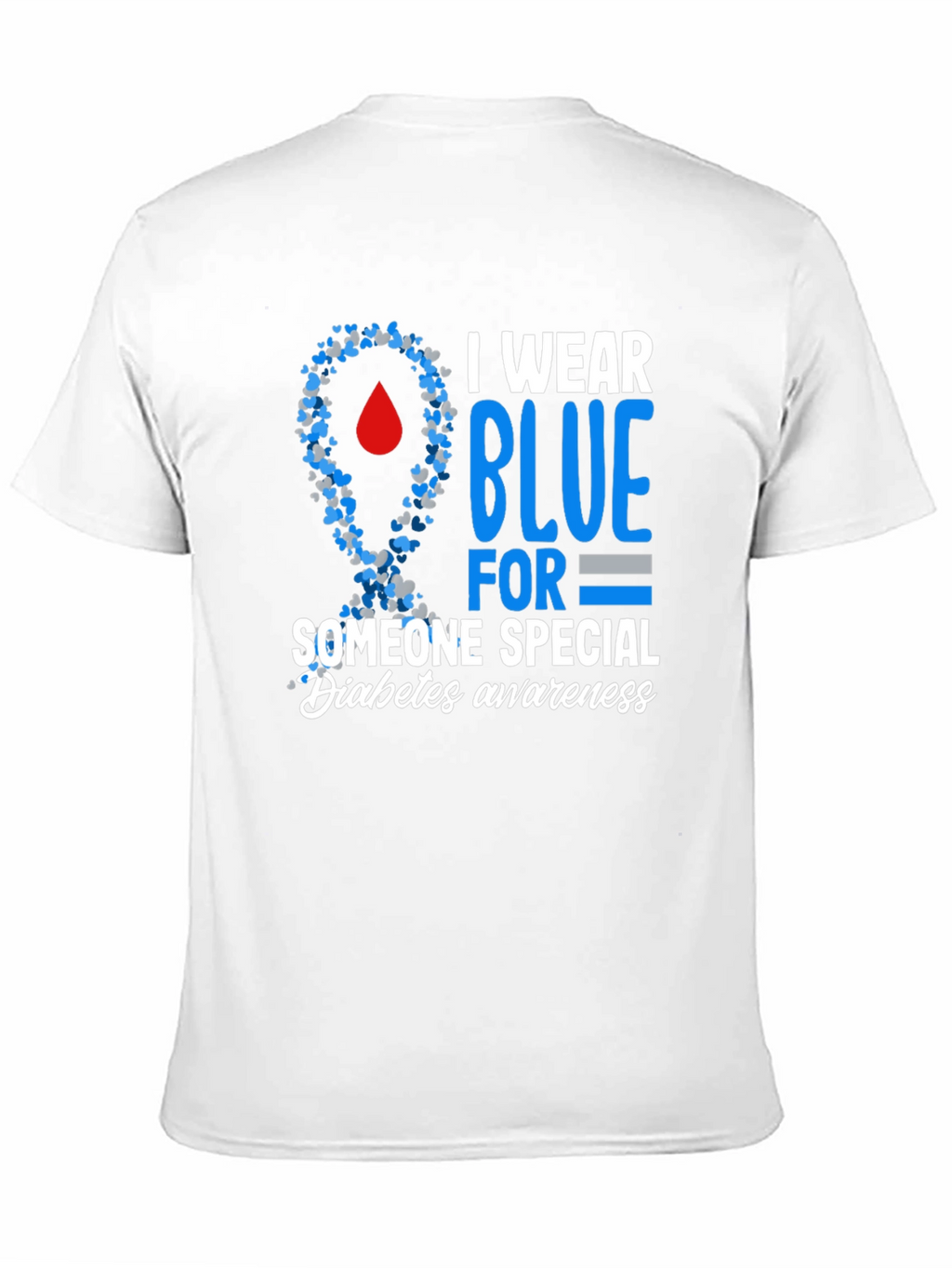 Diabetes Awareness Blue Ribbon T-Shirt