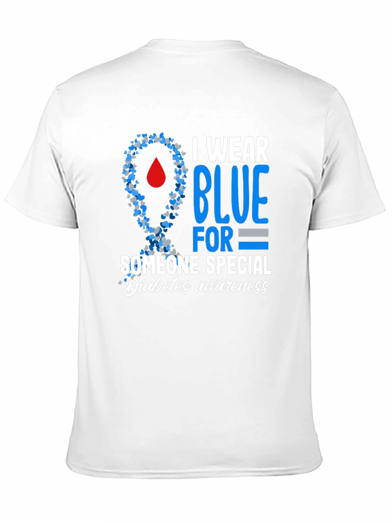 Diabetes Awareness Blue Ribbon T-Shirt