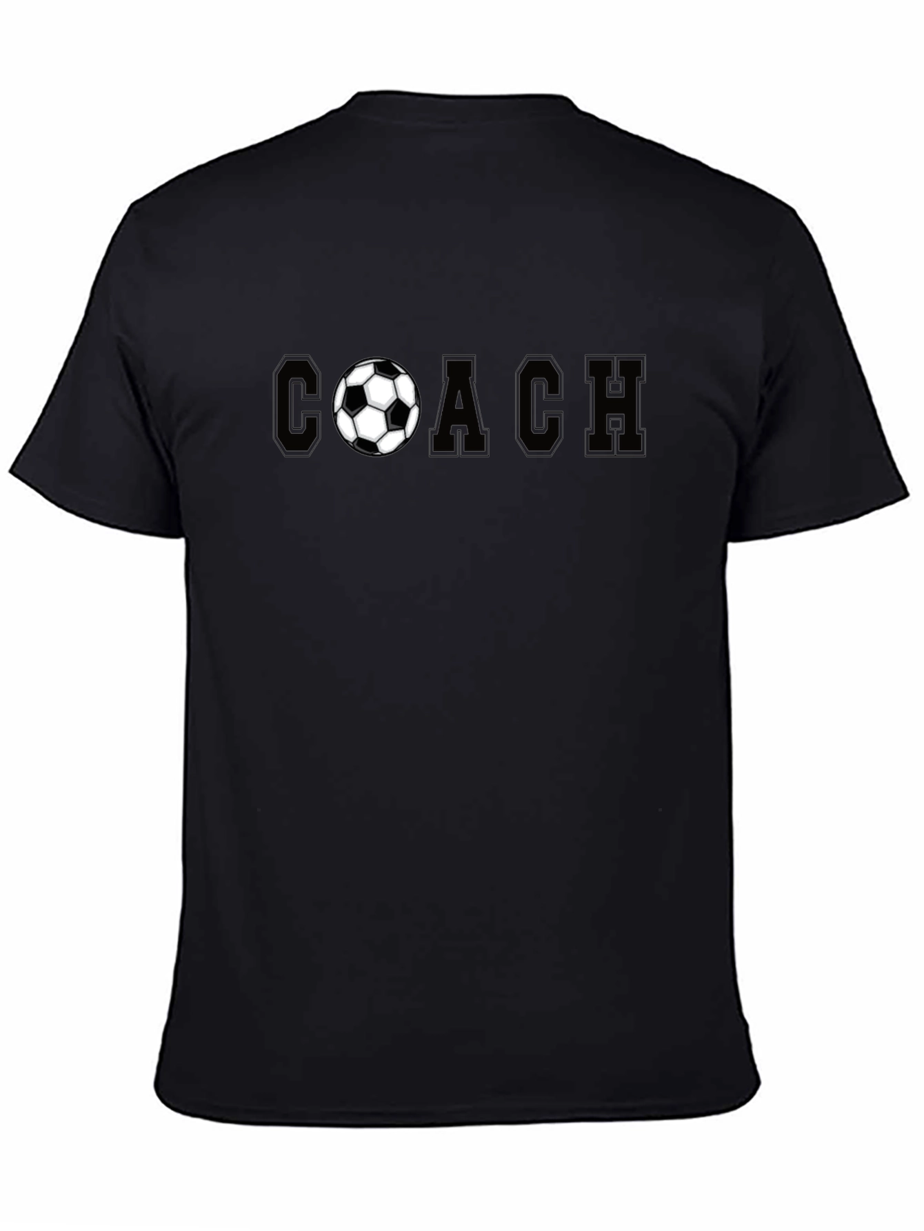 Soccer Coach T-Shirt - Black Graphic Tee