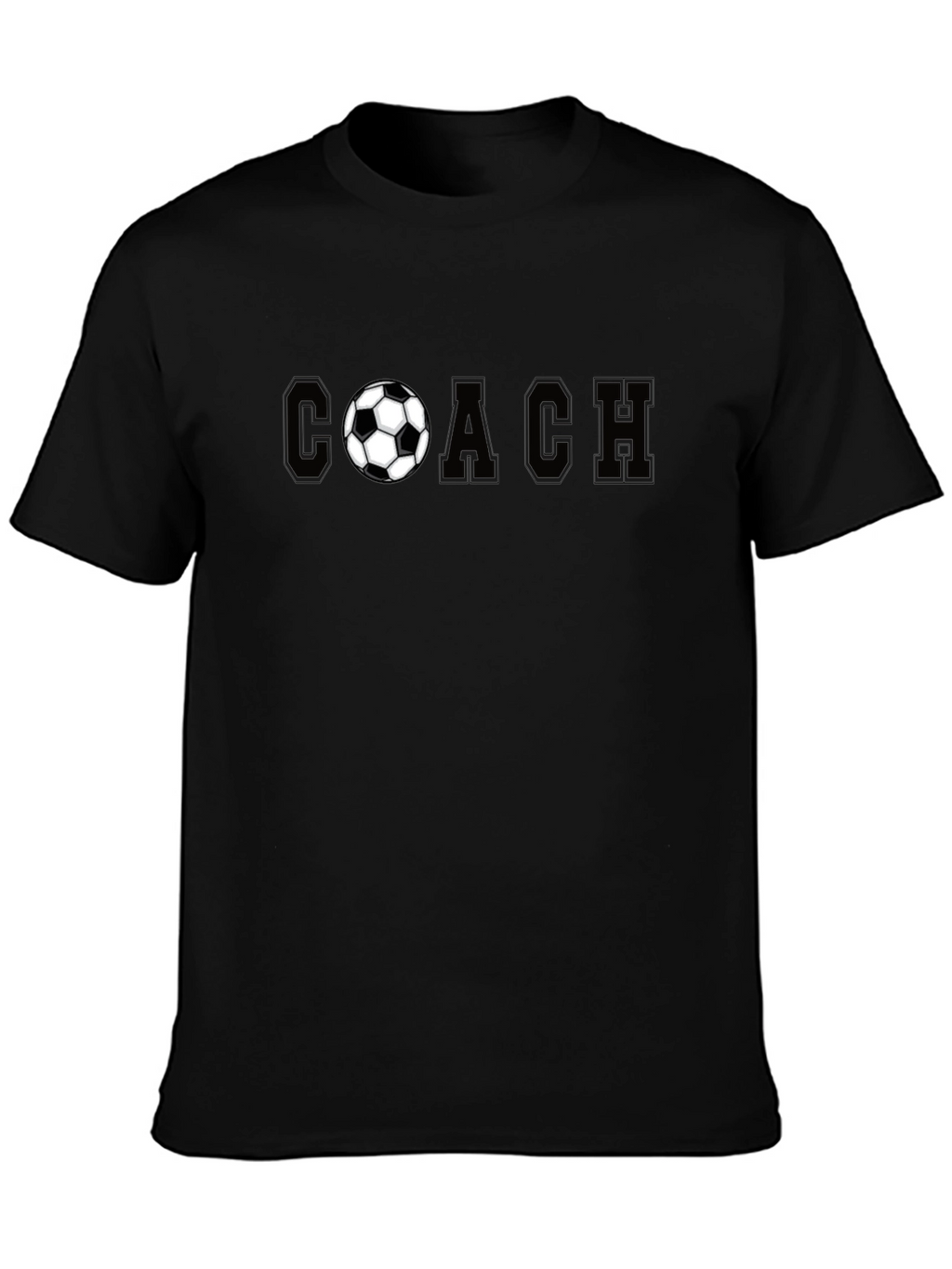 Soccer Coach T-Shirt - Black Graphic Tee