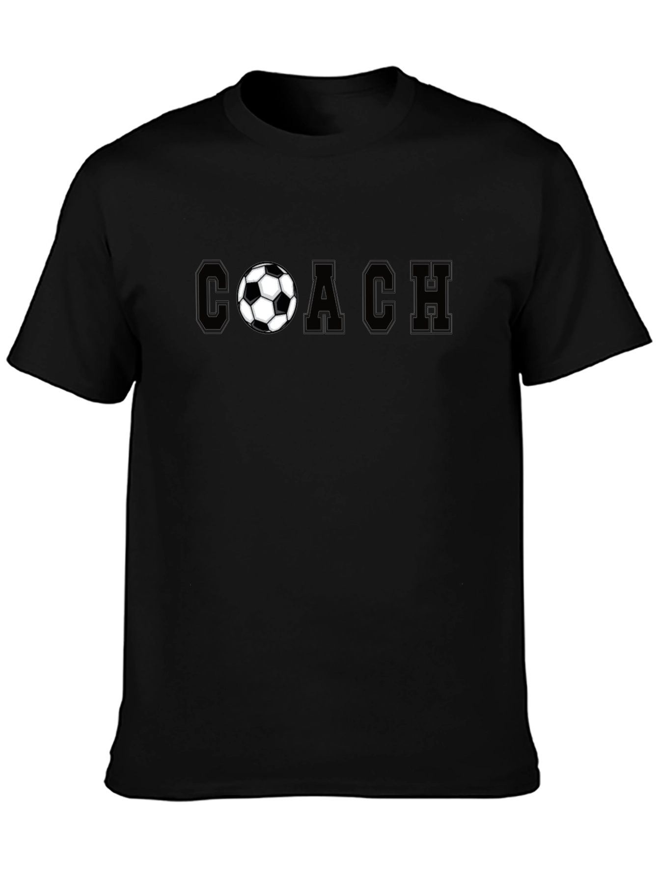 Soccer Coach T-Shirt - Black Graphic Tee