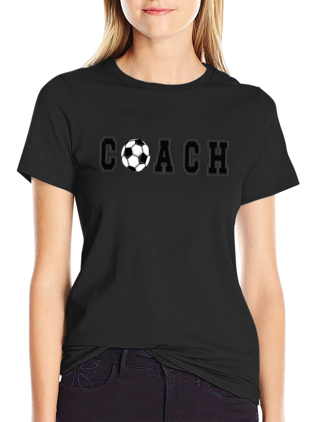 Soccer Coach T-Shirt - Black Graphic Tee