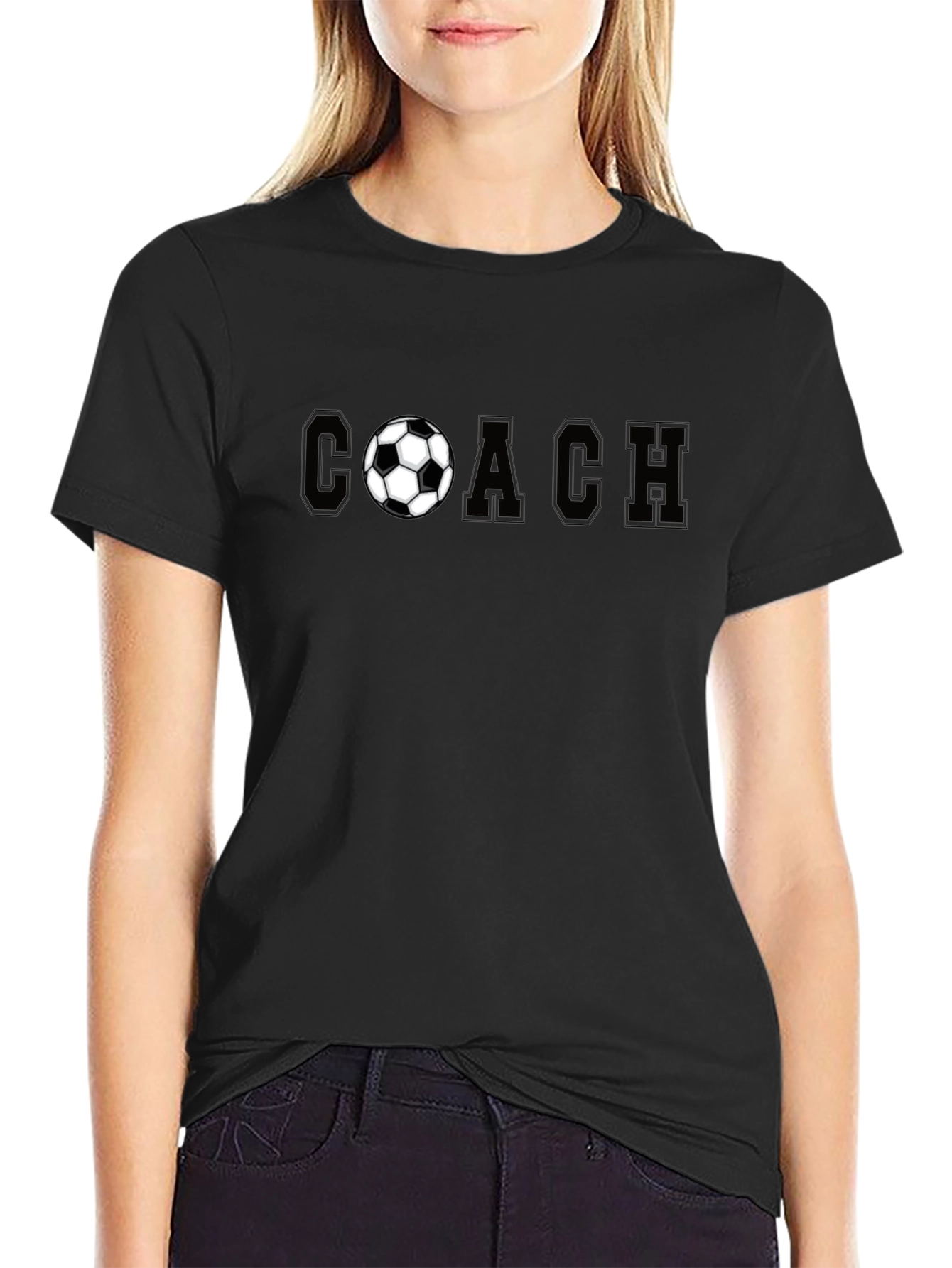 Soccer Coach T-Shirt - Black Graphic Tee