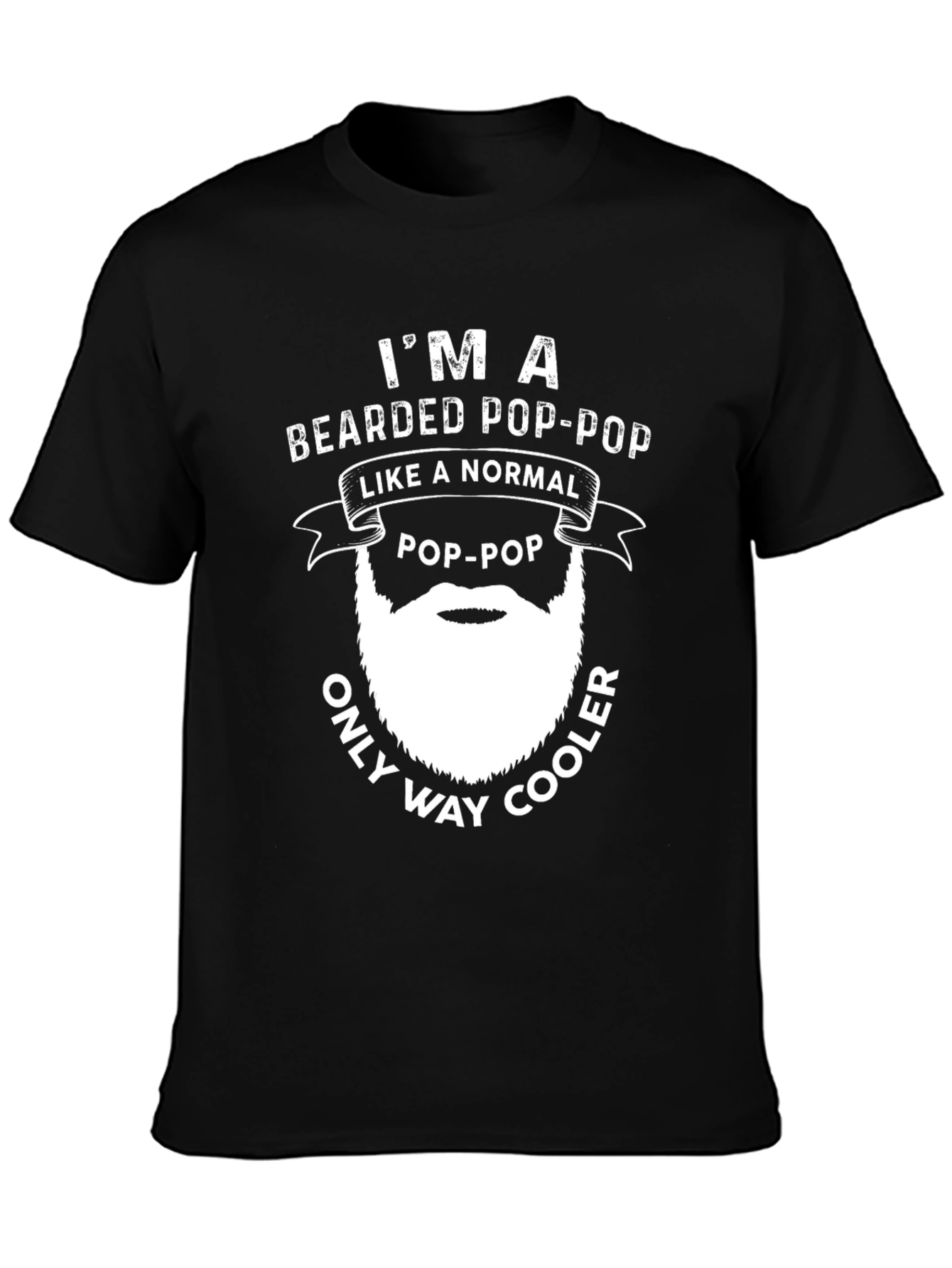 Bearded Pop-Pop Novelty T-Shirt