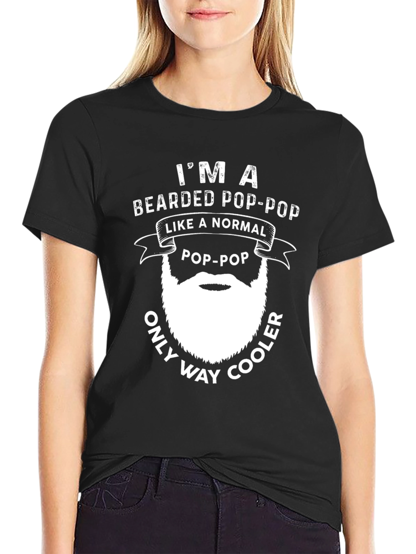 Bearded Pop-Pop Novelty T-Shirt