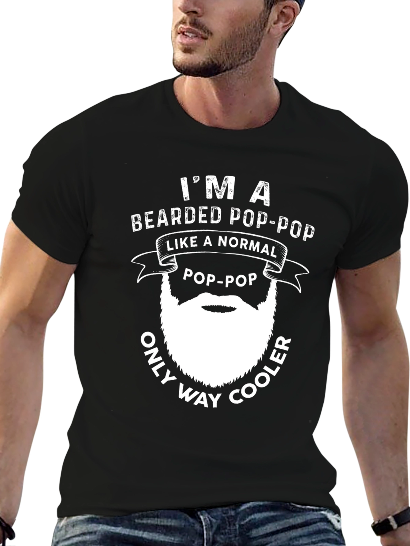 Bearded Pop-Pop Novelty T-Shirt