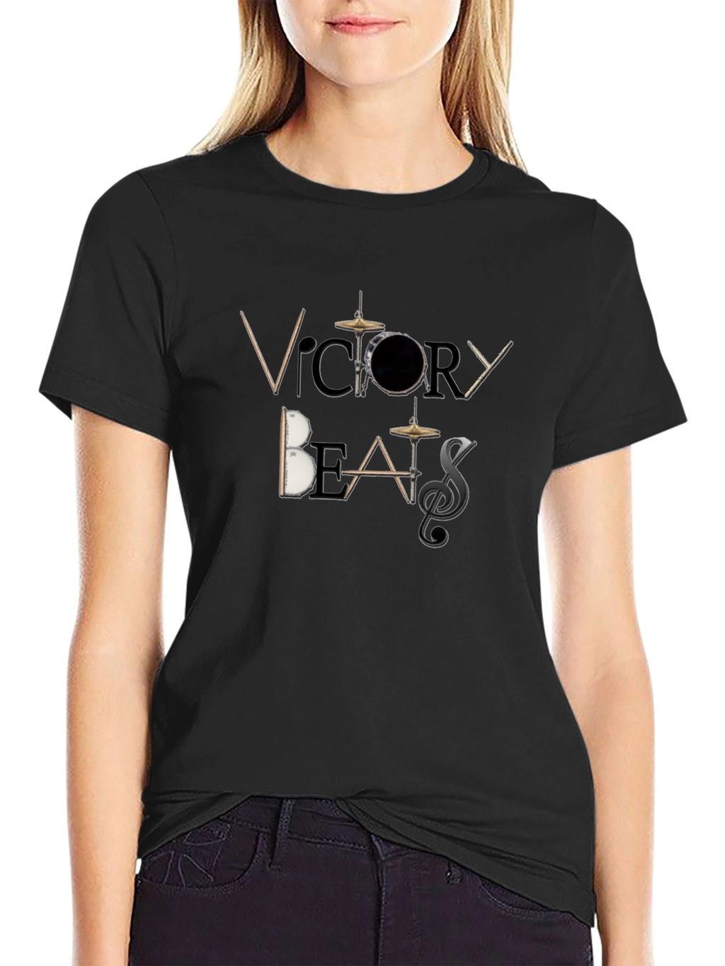Victory Beats Black Graphic T-Shirt