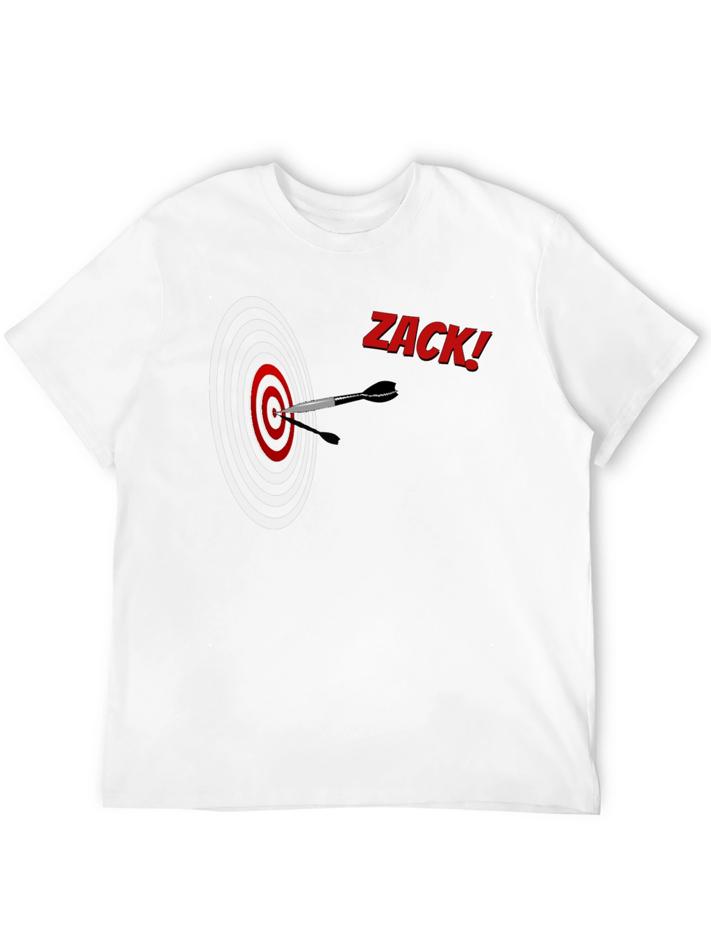Zack! Target T-Shirt Dartboard Novelty Tee