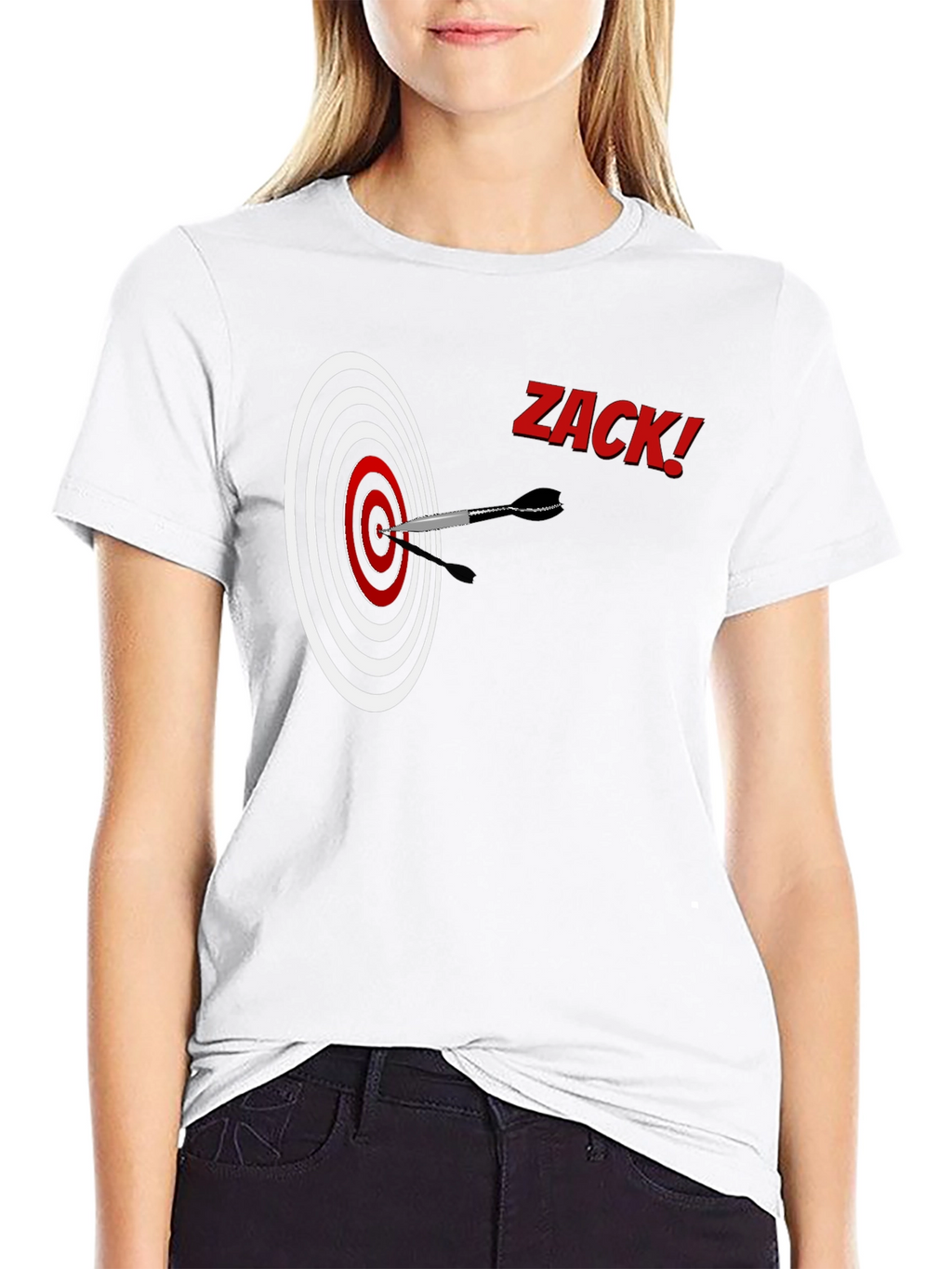 Zack! Target T-Shirt Dartboard Novelty Tee