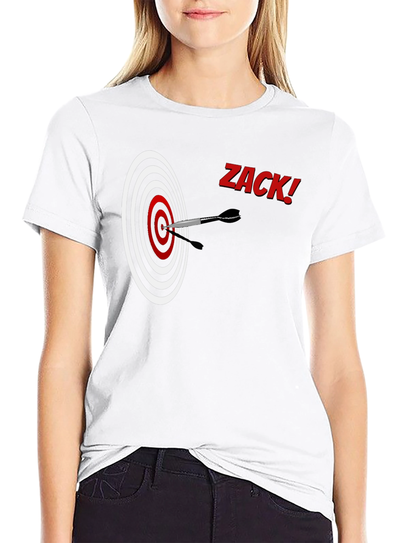 Zack! Target T-Shirt Dartboard Novelty Tee